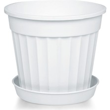 Serinova Saksı Klasik Salon, No:8, 5.5 L, 20X22 Cm, Beyaz