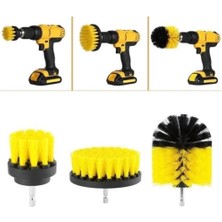 Flamex Matkap Ucuna Takılan 3'lü Fırça  Temizlik Seti