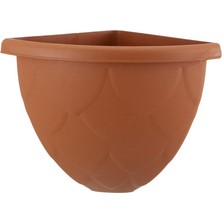 Serinova Saksı Damla Duvar Köşe, No:1, 1.7 L, 24X24X20 Cm, Kiremit