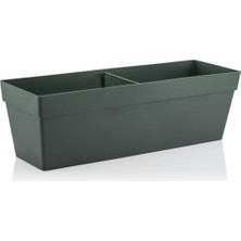 Serinova Balkon Saksı Yalı, No:2, 10.8l, 15.8X51.5X17 Cm, Antrasit (2 Adet Metal Ayak Hariçtir)