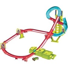SHC4200 Hot Wheels Pist Seti, Hot Wheels Neon Yarışlar Çoklu Yarış Heyecanı Pist Seti,1 Adet Araba, Motorlu