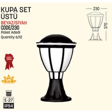Bahçe Armatürü, Kupa Set Üstü, 37 Cm, E27, Siyah, Zita 230