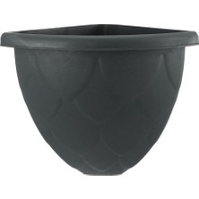 Serinova Saksı Damla Duvar Köşe, No:1, 1.7 L, 24X24X20 Cm, Antrasit