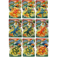 Flamex Jaru Planet Earth Esnek Hayvanlar Kurbağa -Yılan-Kertenkele -1 Adet Stokta Olan Gönderilir