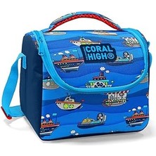 SHC4200 Coral High Lacivert Gemi Desenli Erkek Çocuk Beslenme Çantası - Thermo Astarlı