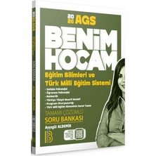Benim Hocam Yayınları 2026 Ags Eğitim Bilimleri ve Türk Milli Eğitim Sistemi Tamamı Çözümlü Soru Bankası