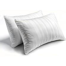 SHC4200 Hotel Grand Beyaz Kuş Tüyü Yastıklar King Boy 2'li Paket Yatak Yastıkları Seti Orta Sert Hipoa