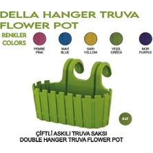 Sönmez Balkon Saksı Kendinden Askılı, Ikili, Truva, 3.5l, 29X18.5 cm