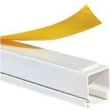 Mutlusan Kablo Kanalı, Yapışkanlı, 40X25 Mm, 2 M, Beyaz