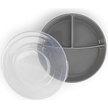 SHC4200 Twistshake Kapaklı Bölmeli Bebek Çocuk Tabağı Gri 6+ Ay