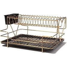 SHC4200 2 Katlı Kalpli Bulaşıklık Siyah-Gold Renkli