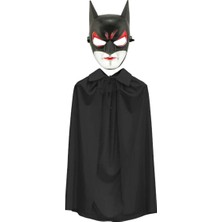 Uslucan Alışveriş Batman Maskesi Catwoman ve Batman Pelerini Siyah Set