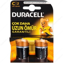 Flamex Duracell Alkalin C Orta Boy Pil 2'li Paket