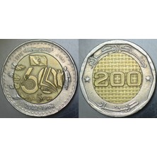 Banknoting Cezayir 200 Dinar 2022 Hatıra-Bağımsızlığın 60. Yılı. Bimetal.