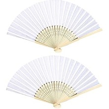 SHC4200 Bolivia's Katlanır Vantilatörler, 2'li Katlanabilir Bambu Vantilatör Seti, Kumaşl