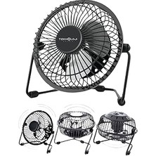 SHC4200 Masaüstü Fan Metal Vantilatör USB ile Çalışan Soğutucu Siyah