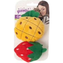 Snmswrld Pawise Örgü Kedi Oyuncağı Çilek - Ananas