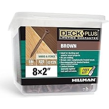 SHC4200 Deck Ahşap Vidalar, Kahverengi Dış Vidalar, 5 cm x #8, 2,3 kg