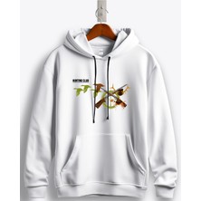 MGAX Hunting Club Baskılı Regular Kapşonlu Sweatshirt