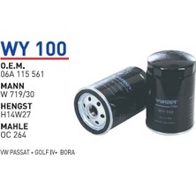 Wunder Filter Volkswagen Passat- Golf Iv - Bora Uyumlu Yağ Filtresi Wy 100