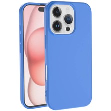 Paladyum Case iPhone 16 Pro Max Uyumlu Içi Kadife Mavi Lansman Silikon Kılıf