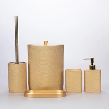 Selim Linen Banyo Seti Altın