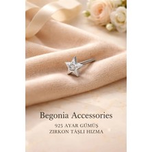 Begonia Accessories 925 Ayar Gümüş Yıldız Figürlü Minimal Zirkon Tek Taşlı 1 Adet Hızma – Tragus Küpe, Unisex Gümüş Takı, Zarif & Şık Tasarım, Günlük ve Özel Gün Kullanımı