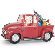 Uslucan Alışveriş Araba Tasarımlı Işıklı Müzikli Noel Baba Kar Küresi