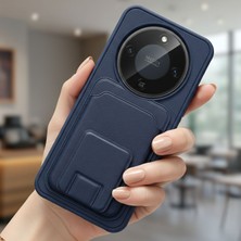 Caseonn Honor Magic 8 Lite 5g Kılıf Kart Bölmeli Stand Özellikli Deri Lacivert