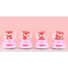 Uslucan Alışveriş Ayıcıklı Işıklı Kar Küresi 7 cm