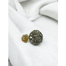 Zodyak Doğal Taş Sitrin & Pirit Doğal Taş , Bolluk Bereket Enerjisi, Şans