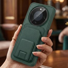Caseonn Honor Magic 8 Lite 5g Kılıf Kart Bölmeli Stand Özellikli Deri Koyu Yeşil
