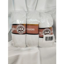 Belirtilmemiş Favori Beyaz El Örgü Ipi (3 Adet) - Renk: 000