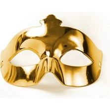 Magicool Altın Renk Kostüm Partisi Ekstra Parlak Balo Maskesi 15X10 cm