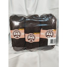 Belirtilmemiş Favori Koyu Kahverengi El Örgü Ipi (3 Adet) - Renk: 083