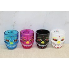 Uslucan Alışveriş Istanbul Temalı Cam Kurukafa Shot Bardak Renkli Model 2