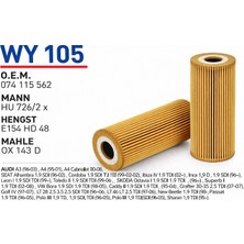 Wunder Filter Volkswagen Lt 35 - Golf Iv Tdı - Bora Tdı Uyumlu Yağ Filtresi Wy 105