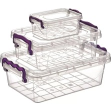 İsmiyle Al 3'lü Viyola Mini Dikdörtgen Saklama Kabı ROYALEKS-ÇNK2076