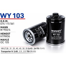 Wunder Filter Volkswagen Transporter T4 Uyumlu Yağ Filtresi Wy 103