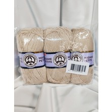 Belirtilmemiş Madame Petite Antipilling Bej El Örgü Ipi (3 Adet) (Amigurumi Ipi) - Renk: 113
