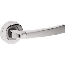 Nobel Planet Oda Kapı Kolu, Daire Rozetli, Inox Nikel