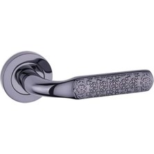 Nobel Alize Wc Tuvalet Kapı Kolu, Daire Rozetli, Mat Siyah