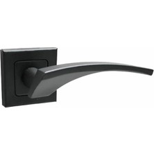 Nobel Lavanta Wc Tuvalet Kapı Kolu, Daire Rozetli, Mat Siyah