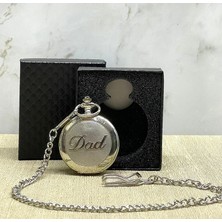 Uslucan Alışveriş Özel Kutulu Dad (Baba) Tasarımlı Gümüş Köstekli Saat