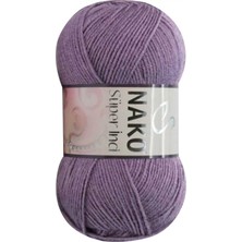 İsmiyle Al 1 Adet Süper Inci El Örgü Ipi 100 gr Açık Mürdüm 6684