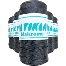 İsmiyle Al 5 Adet Polyester Makrome Ipi 68 Füme Gri 100 gr