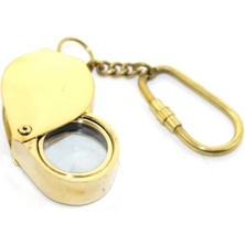 Uslucan Alışveriş Pirinç Büyüteç Anahtarlık Model 2