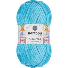 İsmiyle Al 1 Adet Yumurcak Kadife El Örgü Ipi Turkuaz K515