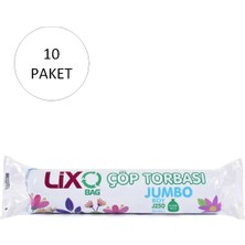İsmiyle Al J-250 Jumbo Boy Çöp Torbası 80 x 110 cm 10 Lu Rulo x 5 Paket = 50 Adet (Mavi)