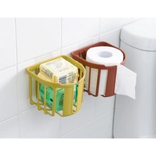 Yapışkanlı Çok Fonksiyonlu Banyo Organizeri Beyaz